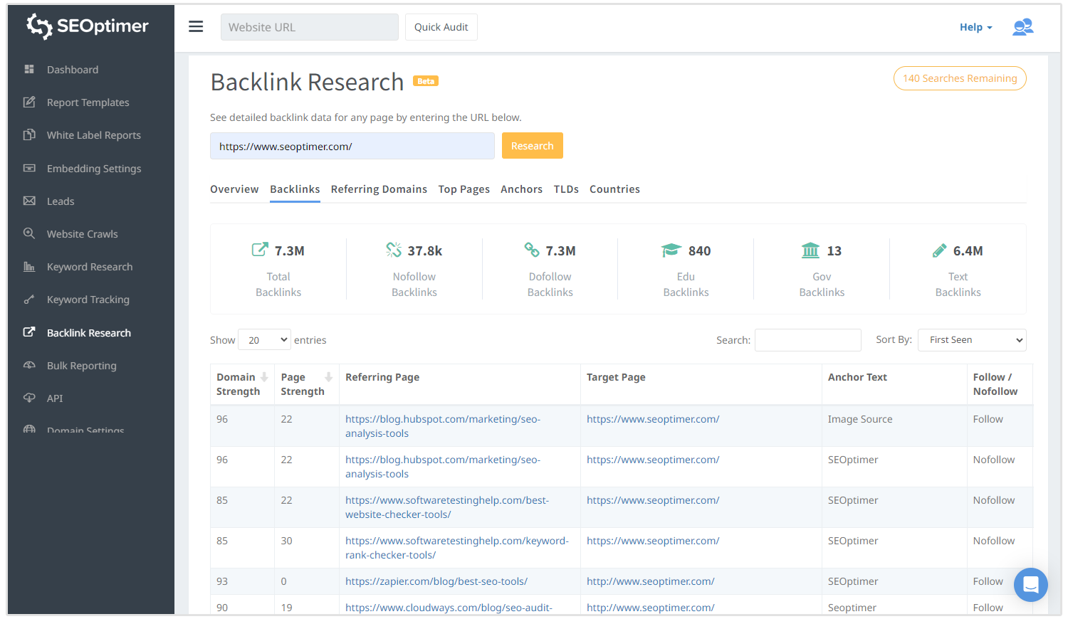 Backlink-Forschungstool